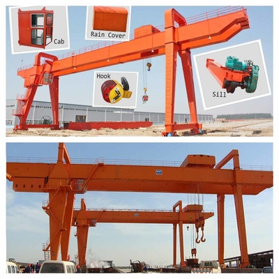 Thiết bị nâng container bằng đá cẩm thạch có dầm đôi cao su 40t