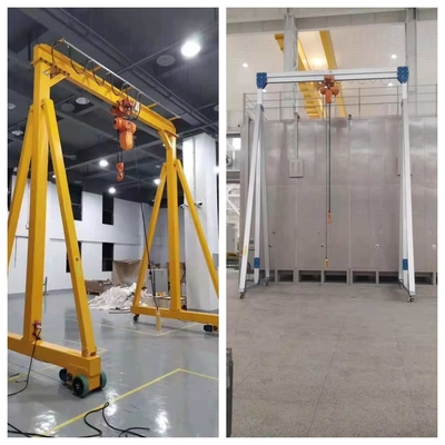 Hợp kim nhôm di động đã qua sử dụng Cần trục di động chạy điện có xích 3T 5T