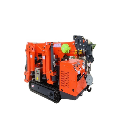 Thép Spider Crawler Crane với 12 tấn Nâng Capacity Màu vàng
