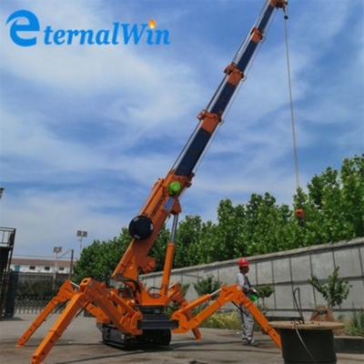 1 tấn 3 tấn 5 tấn Cẩu nhện Mini Crawler Cẩu di động Mini Crawler Cẩu với boom kính thiên văn