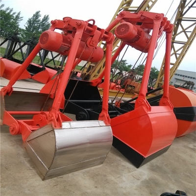 Cần cẩu bốn dây thủy lực Lấy vật liệu xây dựng Vỏ sò Xô lấy