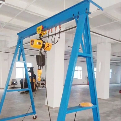 Cần cẩu xích hạng nhẹ Cổng trục có thể di chuyển được Dầm đơn cao 2,6-4m