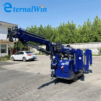 Động cơ điện và động cơ diesel Mini Spider Crane màu vàng/màu đỏ hoặc màu xanh lá cây thép boom