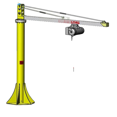 Máy cẩu Jib điện tùy chỉnh với máy nâng dây chuyền thép hiệu suất 500kg-3ton Capacity