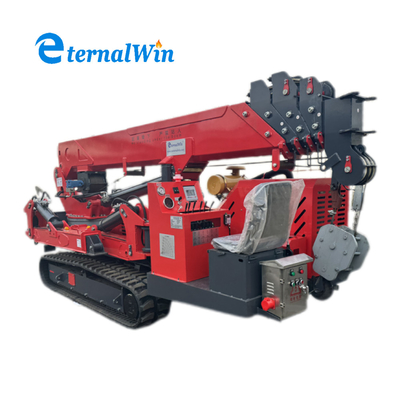 Thép Mini Spider Crane Với 12Ton Nâng Capacity Telescopic Boom Điện / Điện diesel