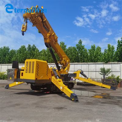 Telescopic Mini Spider Crane Thép 3-12 Tons Nâng Capacity Trong màu vàng / Đỏ hoặc Xanh