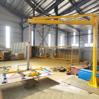 Động cơ cẩu Jib loại nhẹ được gắn trên sàn 360 ° xoay trên cột để sử dụng tại xưởng