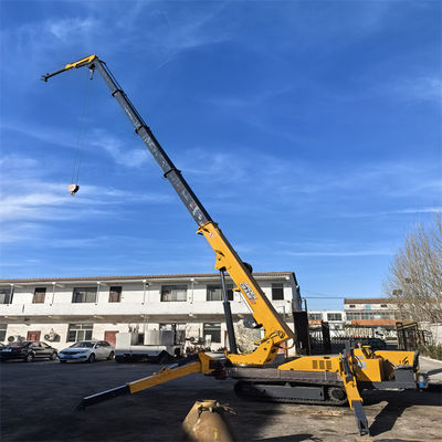 12 tấn Nâng Capacity Spider Crawler Crane với Telescopic Boom và nguồn điện / diesel