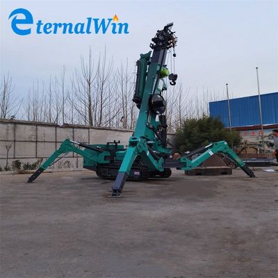 Cần cẩu nhện nguồn điện và diesel với tầm với cần trục ống lồng