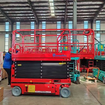 Nền tảng nâng điện nút dừng khẩn cấp an toàn với hệ thống điều khiển PLC và nguồn cung cấp điện AC / DC để hoạt động trơn tru