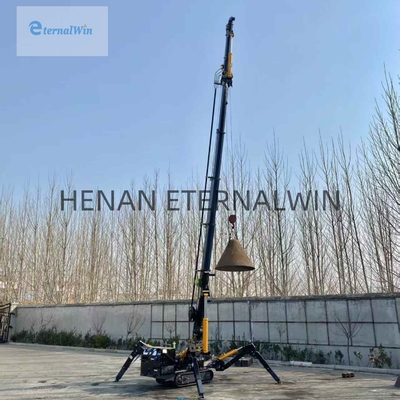 Mini Spider Crane 5 tấn Telescopic Boom Điện Diesel